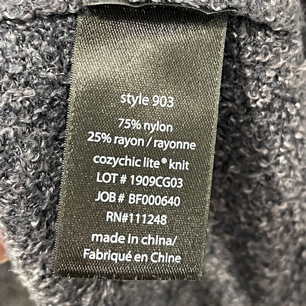 Barefoot Dreams CozyChic Ultra Lite Hi/Lo Cardigan Dark Gray Carbon L/XL 903 - Picture 8 of 8